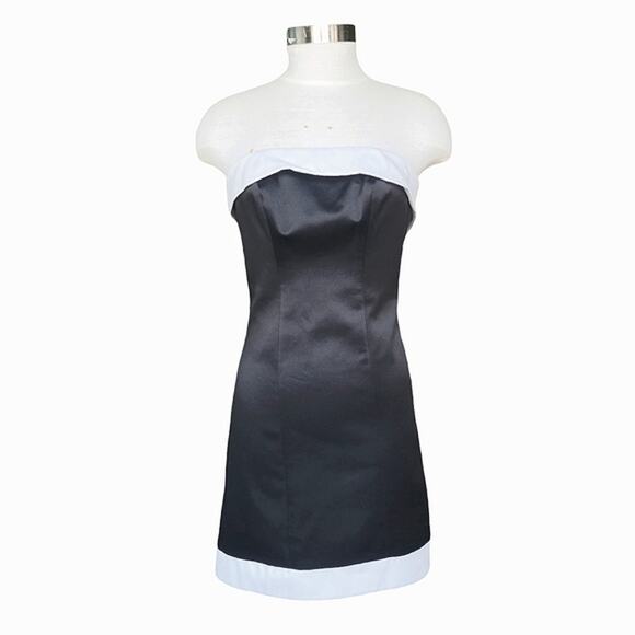 ABS Collection Black Strapless Mini Dress 0 - Picture 1 of 9